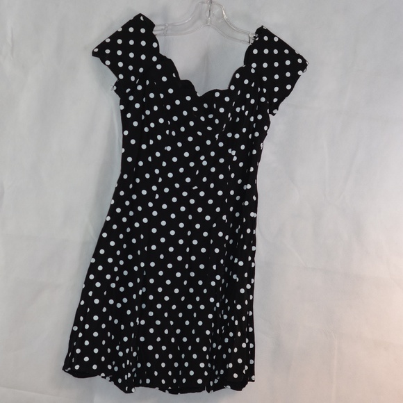 Joseph Ribkoff Polka Dot Dress SZ 5/6 - Picture 2 of 8